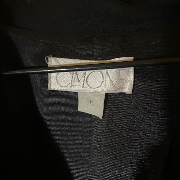 CIMONE vintage 100% black wool coat size L - Picture 3 of 9